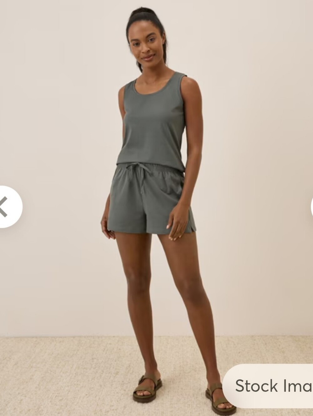 Bundle - Pact Luxe Essential Short Luxe Stretch Jersey Tank Castor Green XXXL